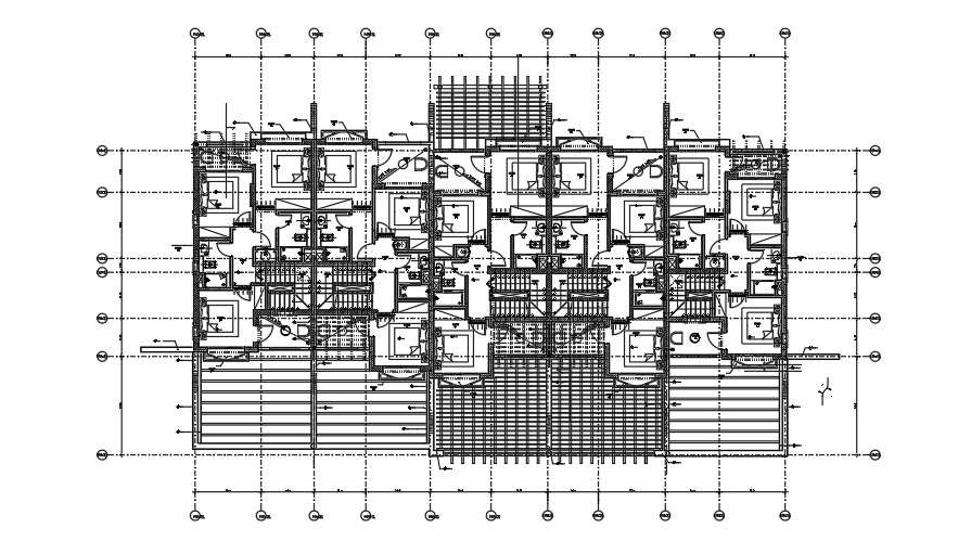 Beam and Column plan of first floor of residential building. - Cadbull