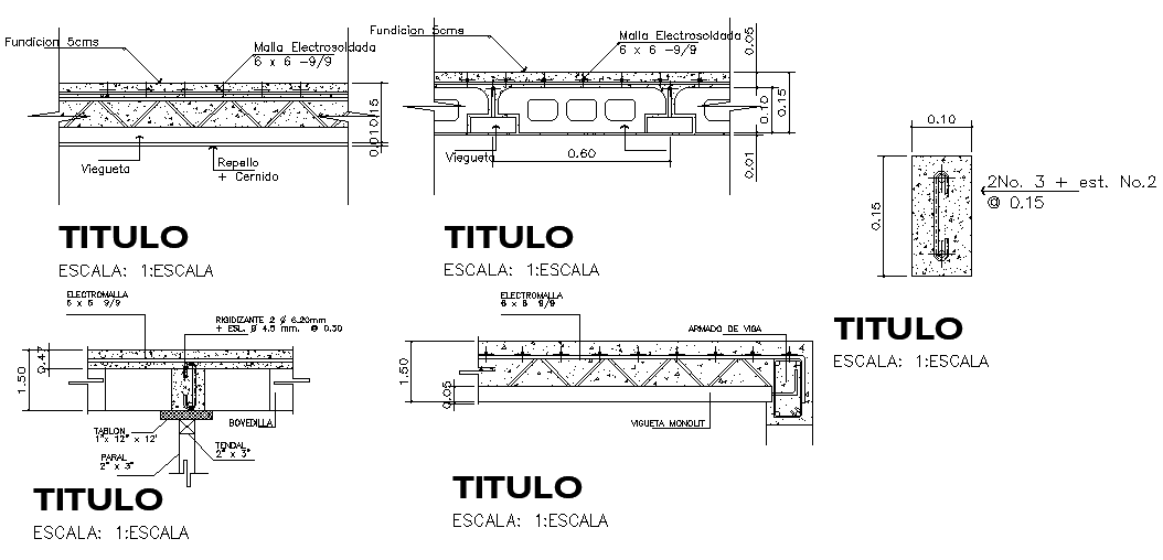 Beam Concrete Detail Drawing Is Given In This Autocad Drawing File ...