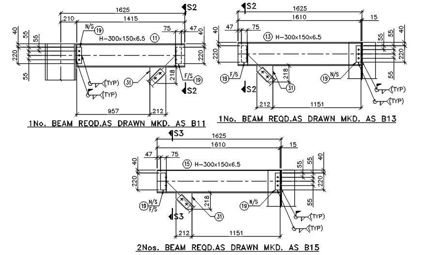 Beam Detail Drawing Presented In This AutoCAD Drawing File. Download ...