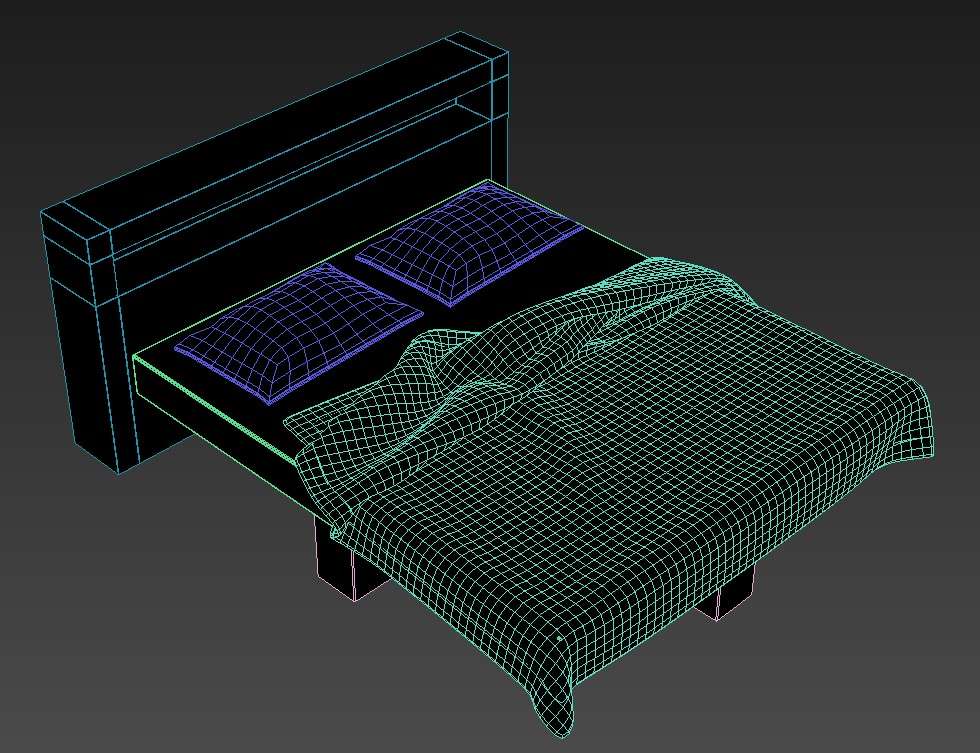 Bed 3d Model Free Download 3ds Max File Cadbull