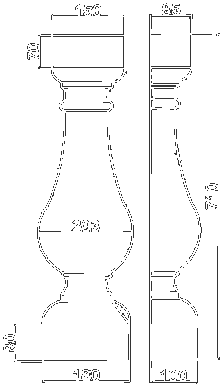 Bed leg design with detailed dimensions dwg autocad drawing . - Cadbull