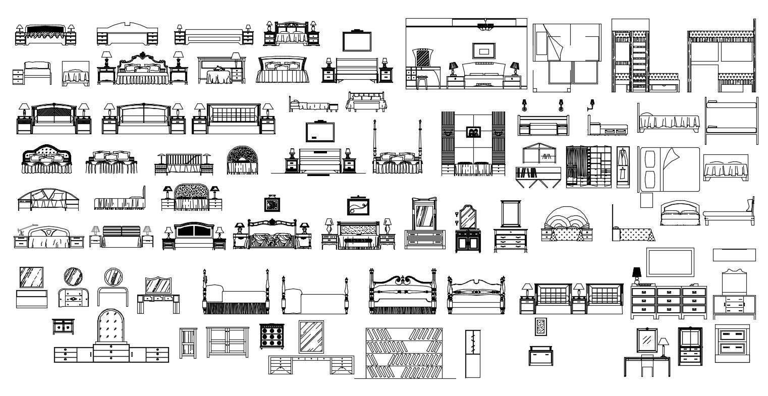 autocad 2d furniture blocks dwg free download