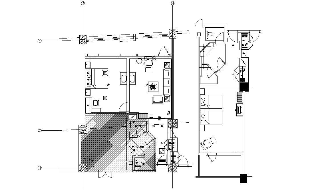 Bedroom House Plan DWG File - Cadbull