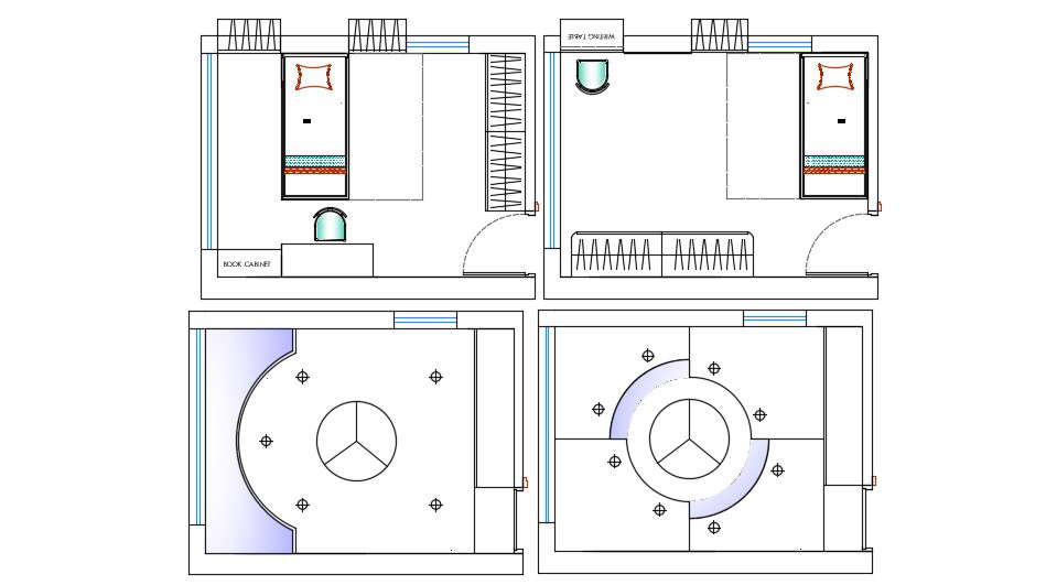 Bedroom Plan And Ceiling Design Autocad Drawing Cadbull 3858