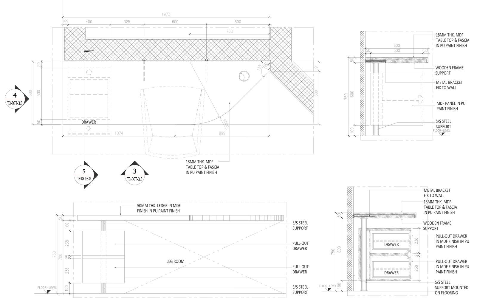 Bedroom furniture with Drawer detail DWG AutoCAD file - Cadbull