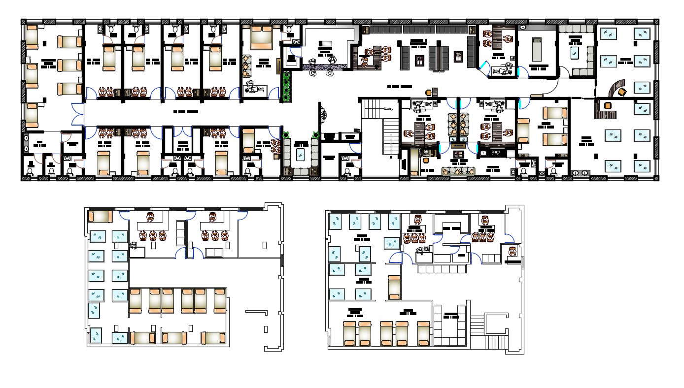 Best Dwg Drawing Small Hospital Design With Furniture