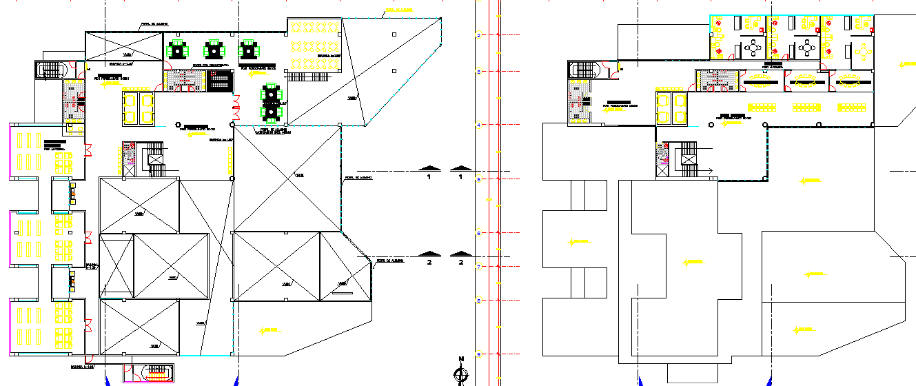 Big Layout plan of a office dwg file - Cadbull