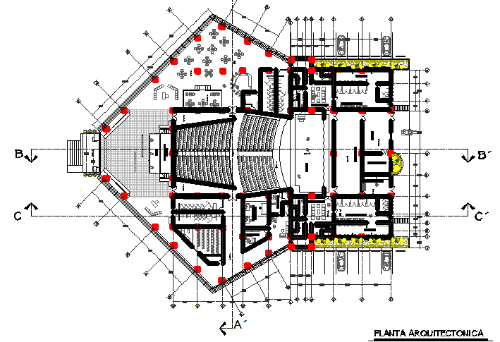 Big Auditorium Layout Plan Dwg File Cadbull My Xxx Hot Girl