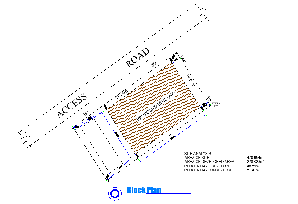 Block Site Location Plan Autocad File Cadbull