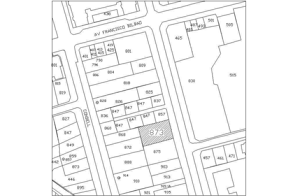 Block site plan detail - Cadbull