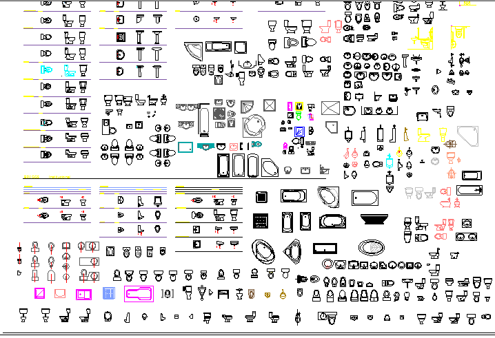 Sanitary Ware Cad Blocks