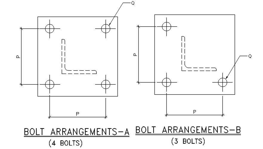 Bolt Arrangement Cad Drawing DWG File - Cadbull