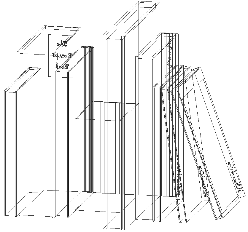 Books design 3d dxf autocad drawing . - Cadbull