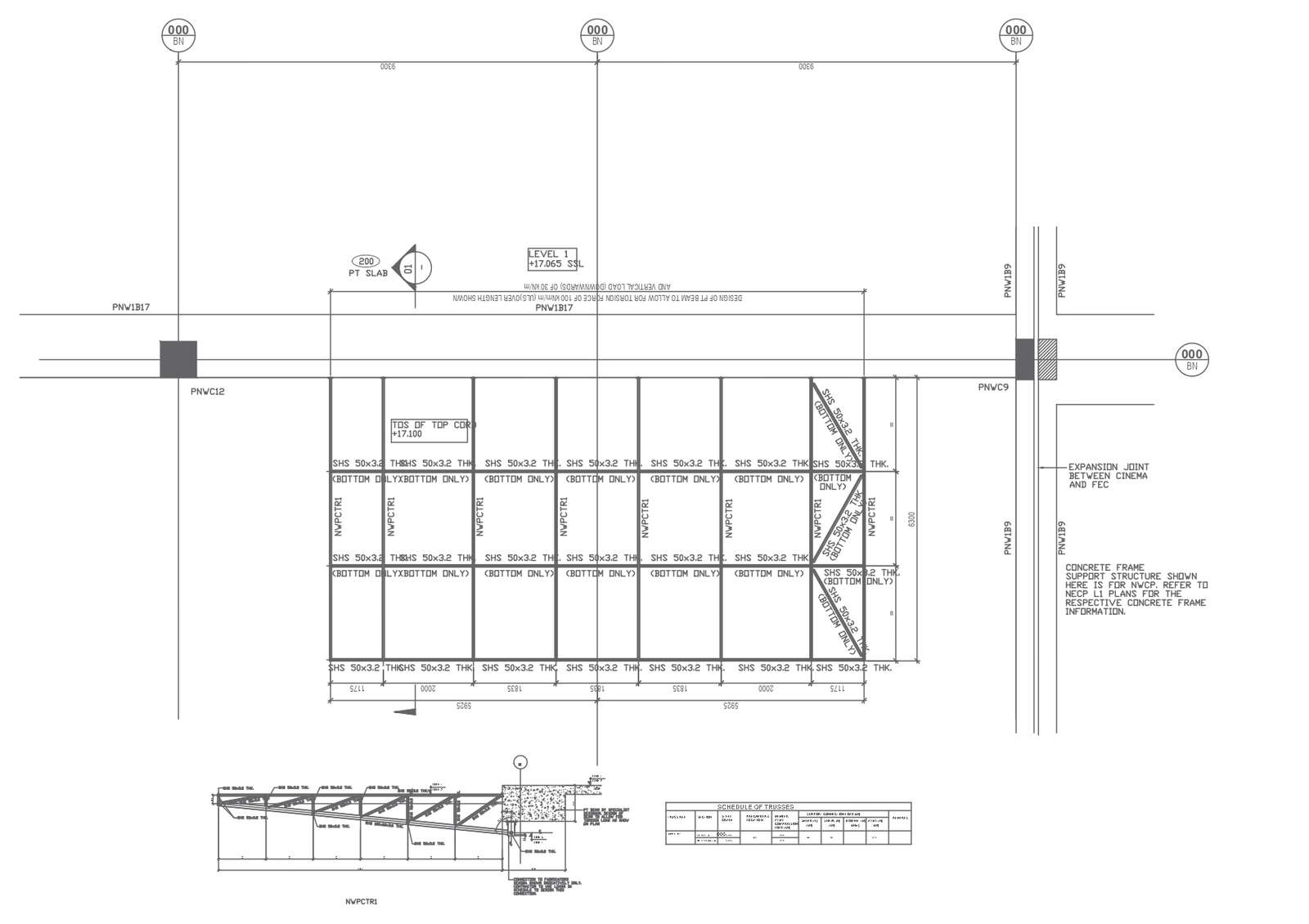 Bottom Section Details for PT Beam In AutoCAD DWG File - Cadbull