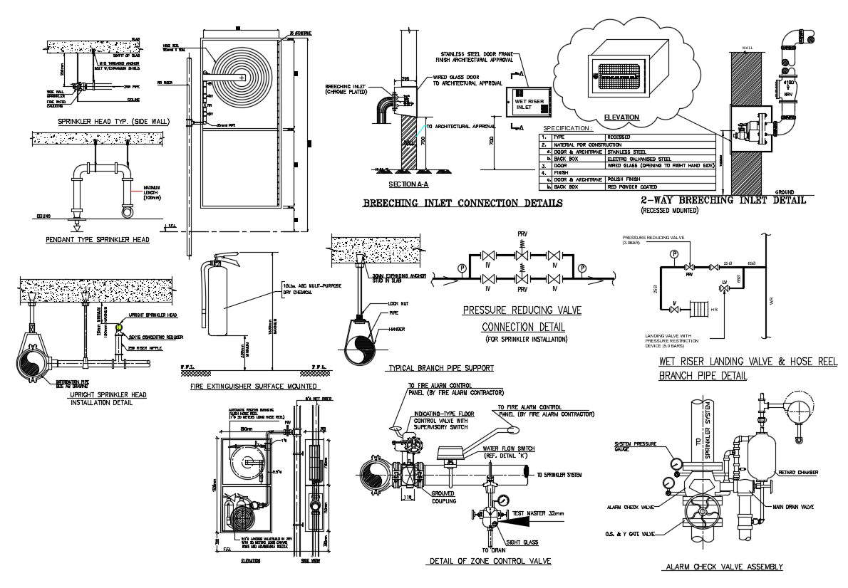 Breeching Inlet Connection Cad Blocks Cadbull 4737