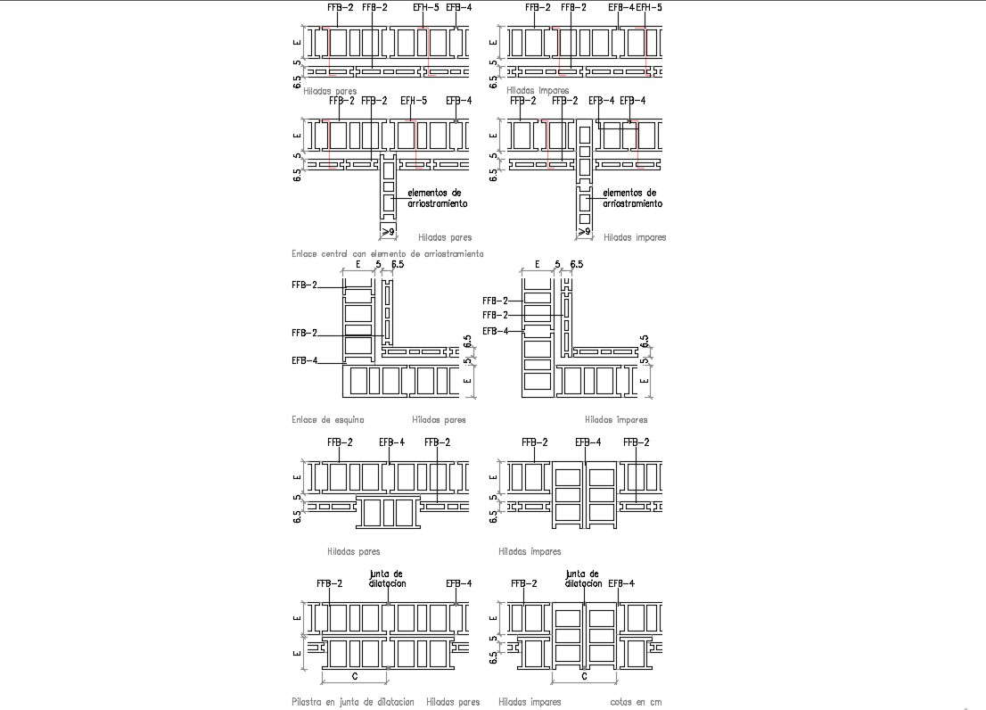 Brick Wall Construction Bond Joint Design DWG File Free - Cadbull