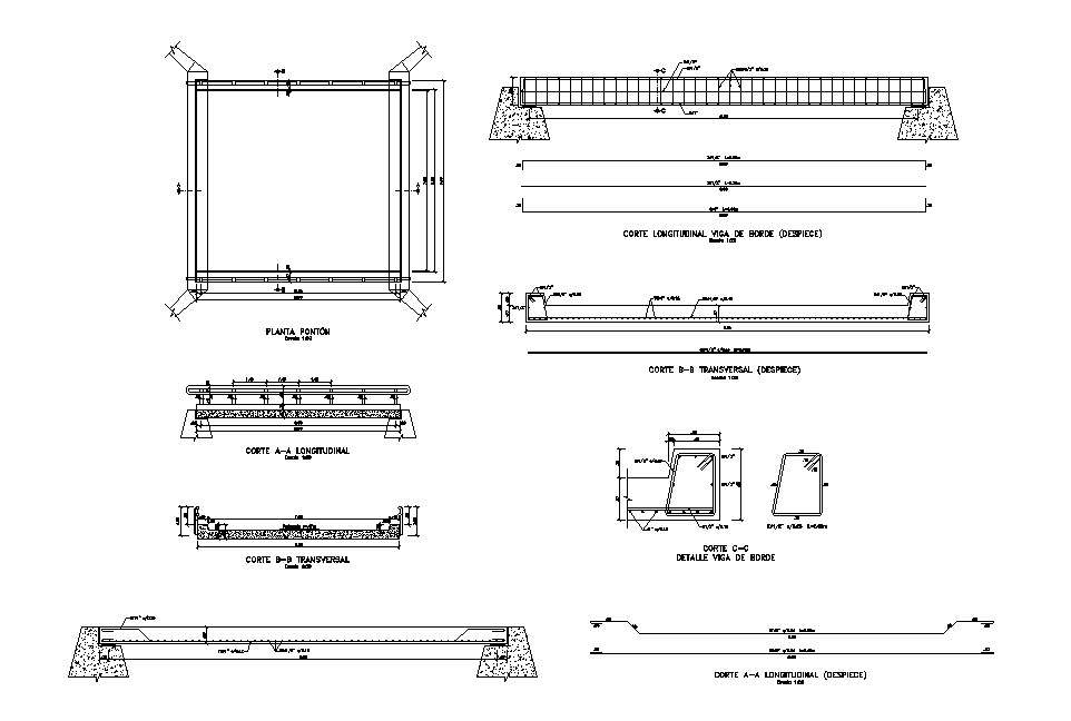 The Bridge Elevation Plan With A Detailing Dwg File C Vrogue Co