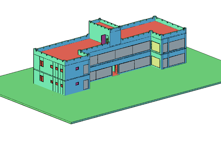 Building 3d Design For Office Dwg File - Cadbull