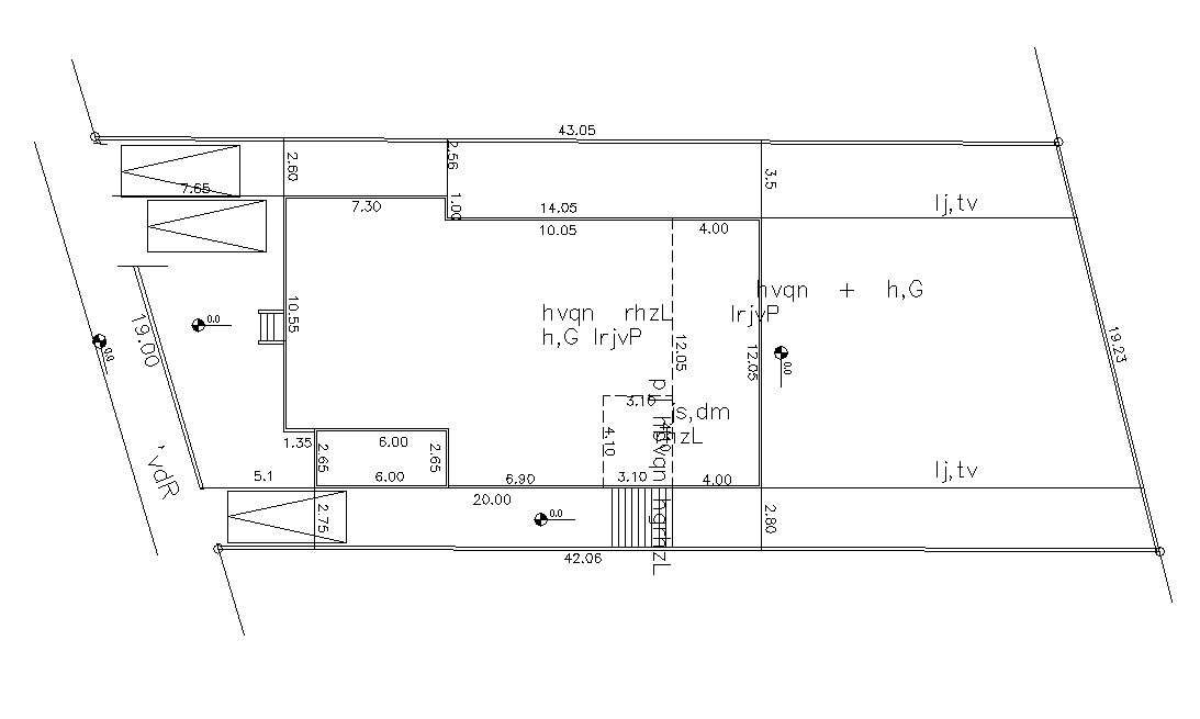 Building Demarcation Site Layout Plan CAD Drawing - Cadbull