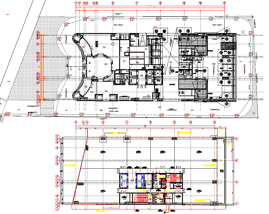 Building Floor Plan With Detailing - Cadbull