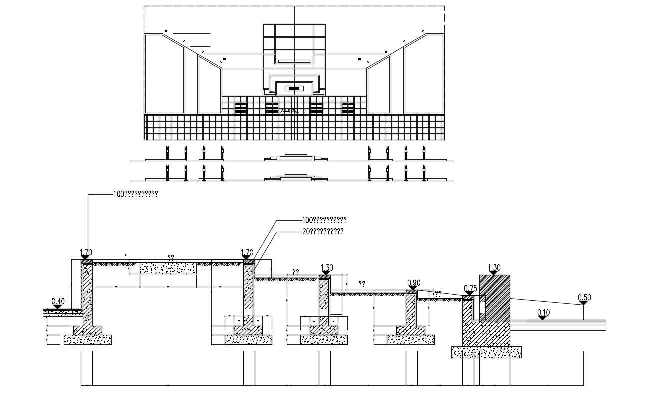 Building Foundation Structure Free CAD Drawing Cadbull