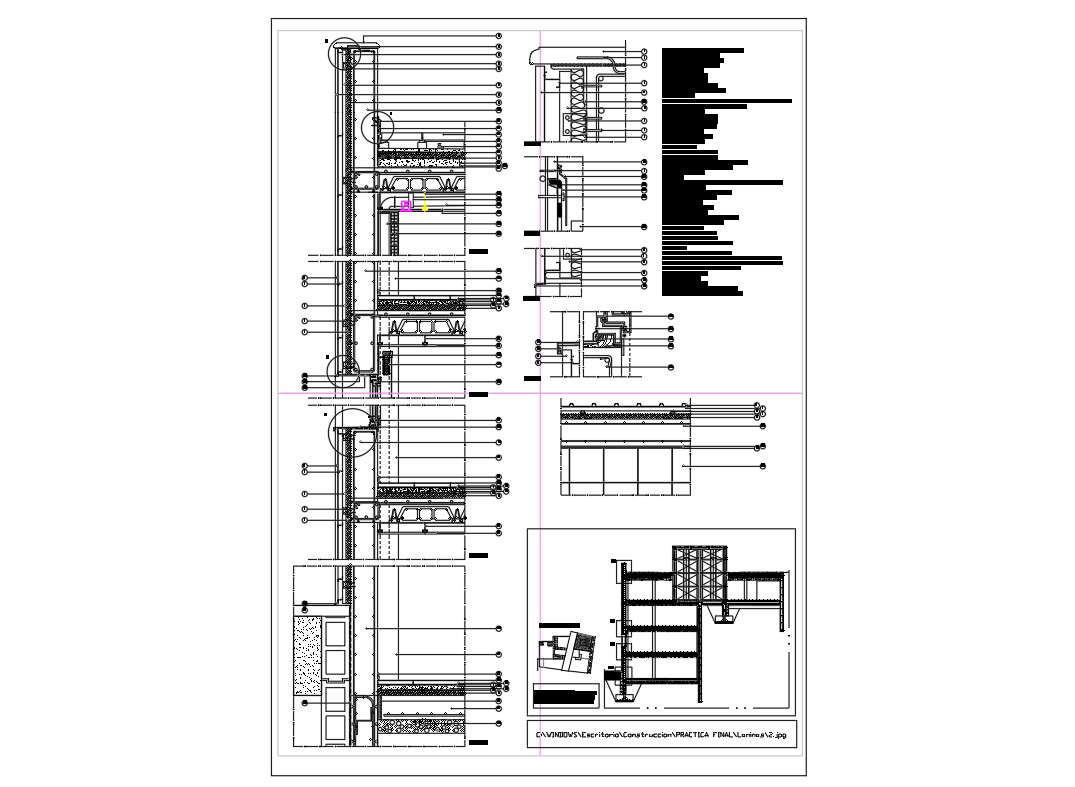 Building Section Wall With DWG File - Cadbull