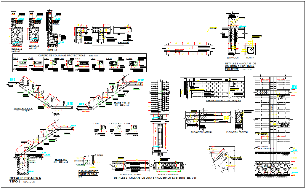 Building apartment residential flat plan detail view with structure ...