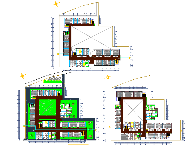 Building engineering plan detail dwg file - Cadbull