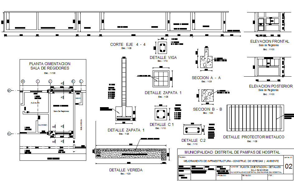 Building material plan detail dwg file - Cadbull