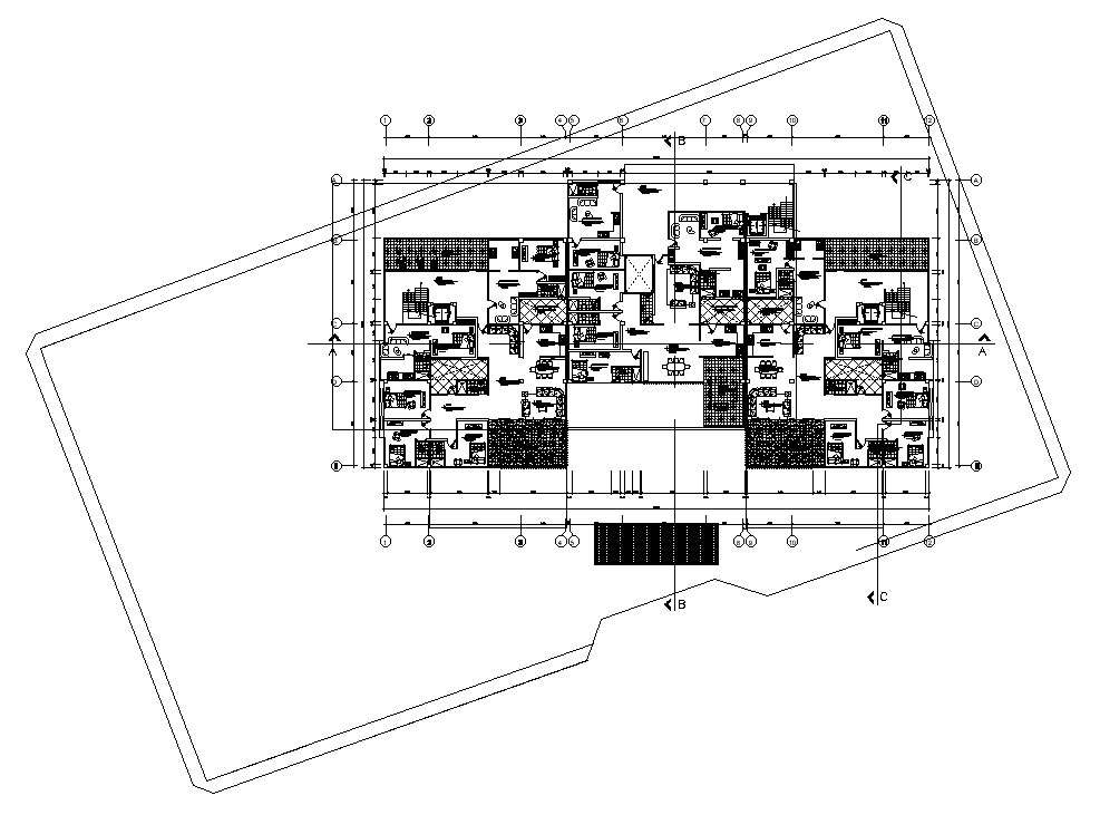 Building floor plan is given in this cad file. Download this auto 2d ...