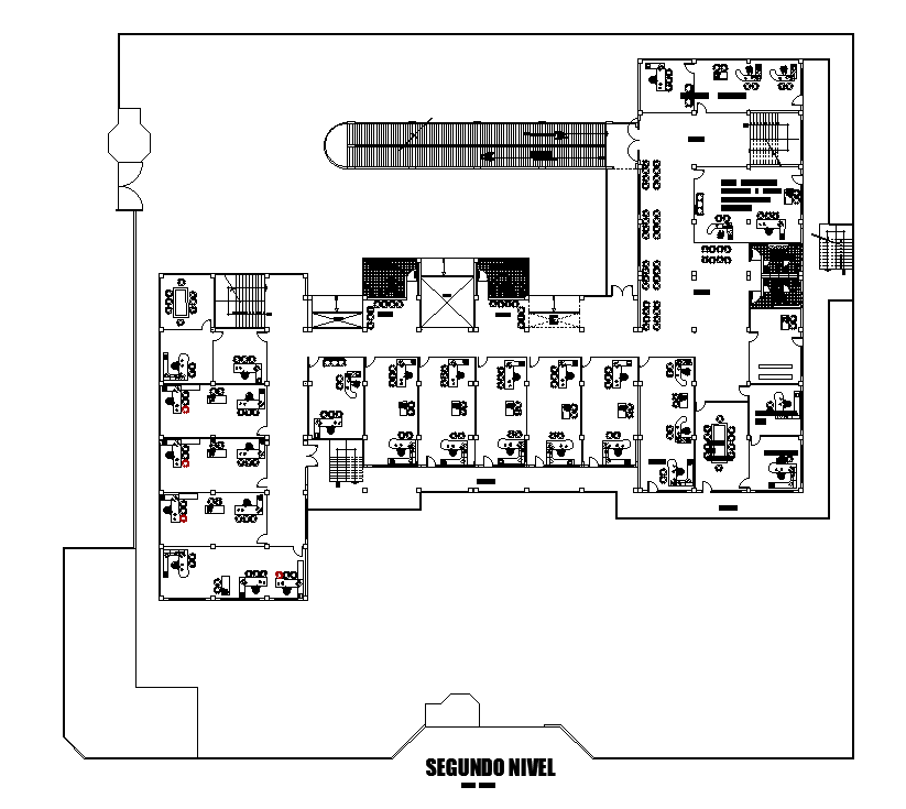 Building second floor plan cad drawing is given in this cad file ...