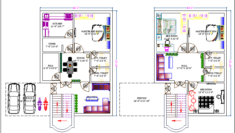 Bungalow Design And Elevation dwg file - Cadbull