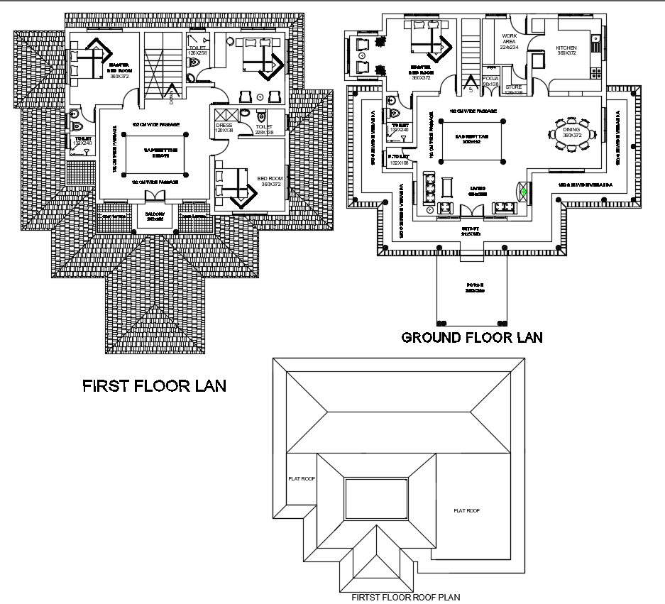 Bungalow Design Plan Cad File Cadbull 0988