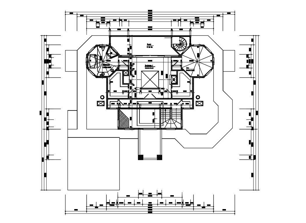  Bungalow  House  Floor Plan  With Working Drawing CAD  File  