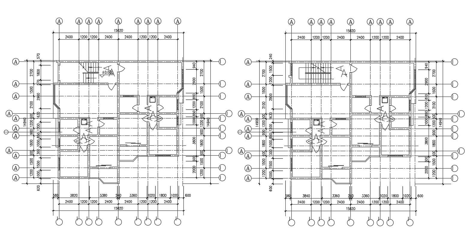 Bungalow Layout Plan With Working Drawing AutoCAD File - Cadbull