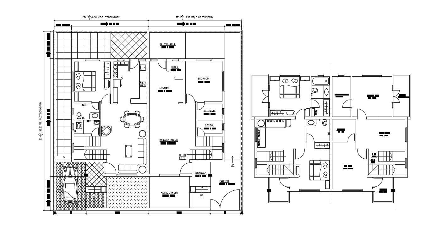 bungalow-plans-cad-file-free-download-cadbull