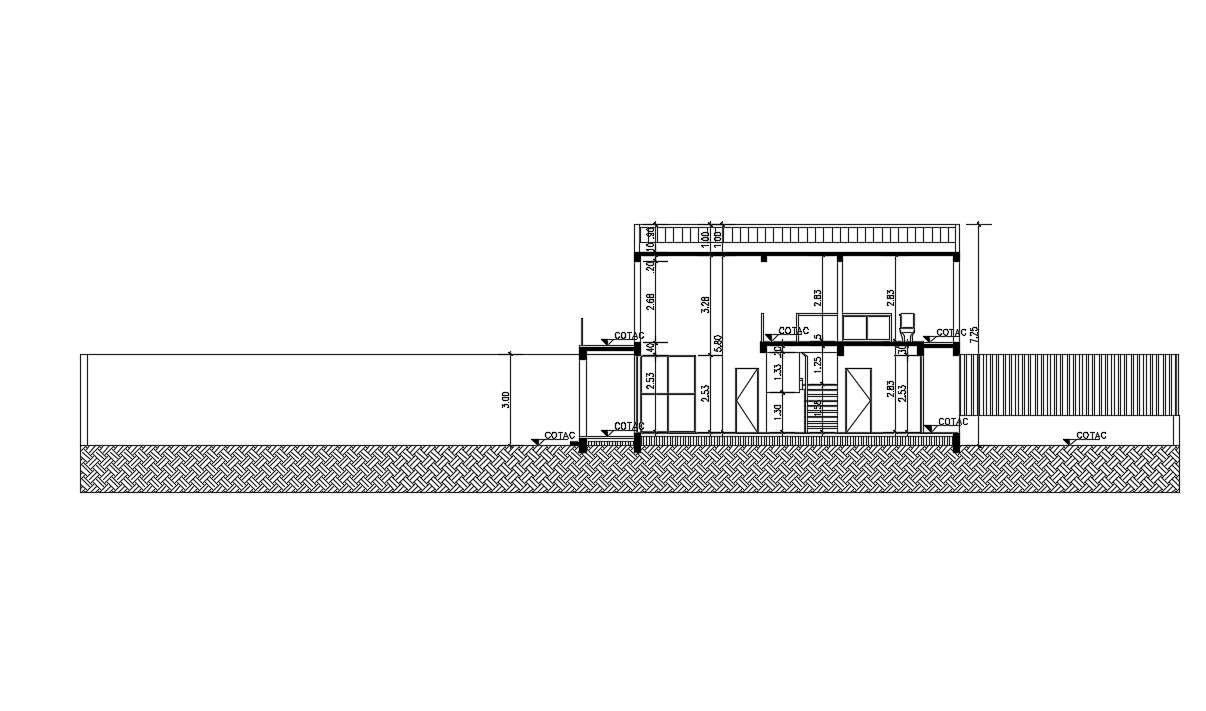 Bungalow Section AutoCAD file free download - Cadbull