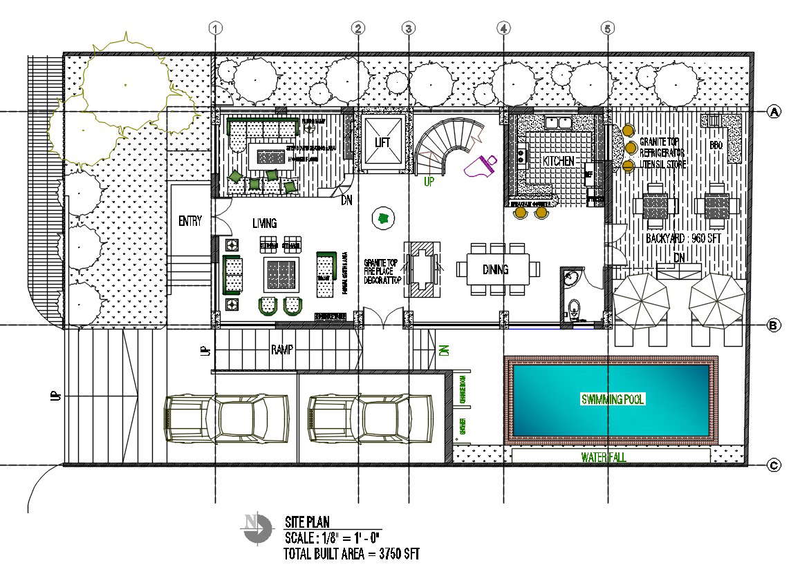 bungalow-with-swimming-pool-and-furniture-layout-plan-autocad-file-cadbull