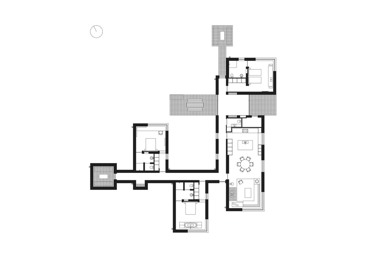 Bungalow layout plan Design of DWG FIle - Cadbull