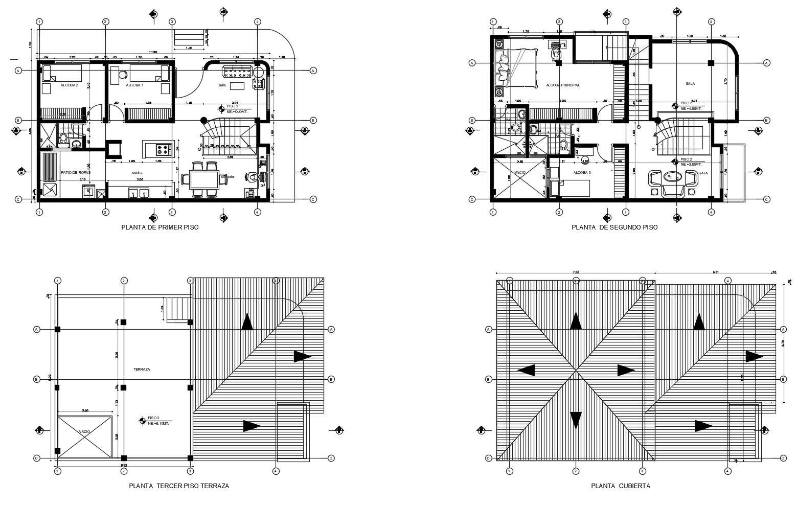  Bungalow  plan  with furniture details in dwg file  Cadbull
