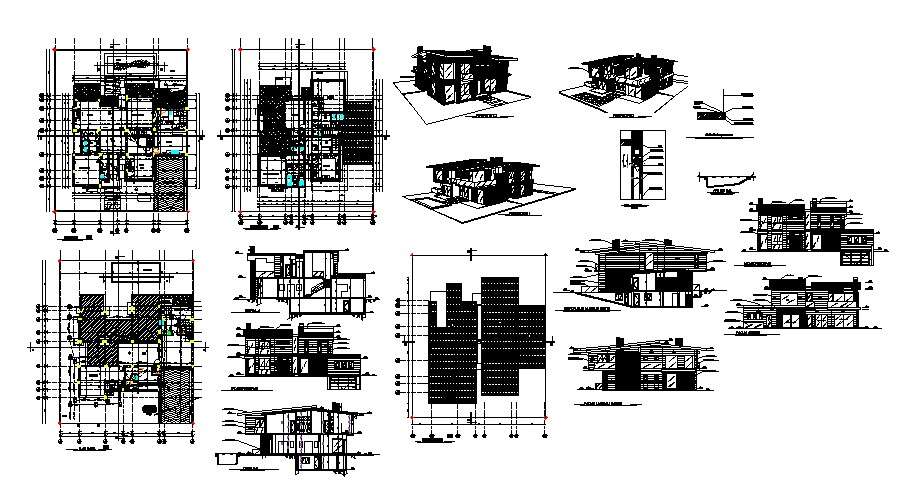Small House Floor Plans In DWG File - Cadbull