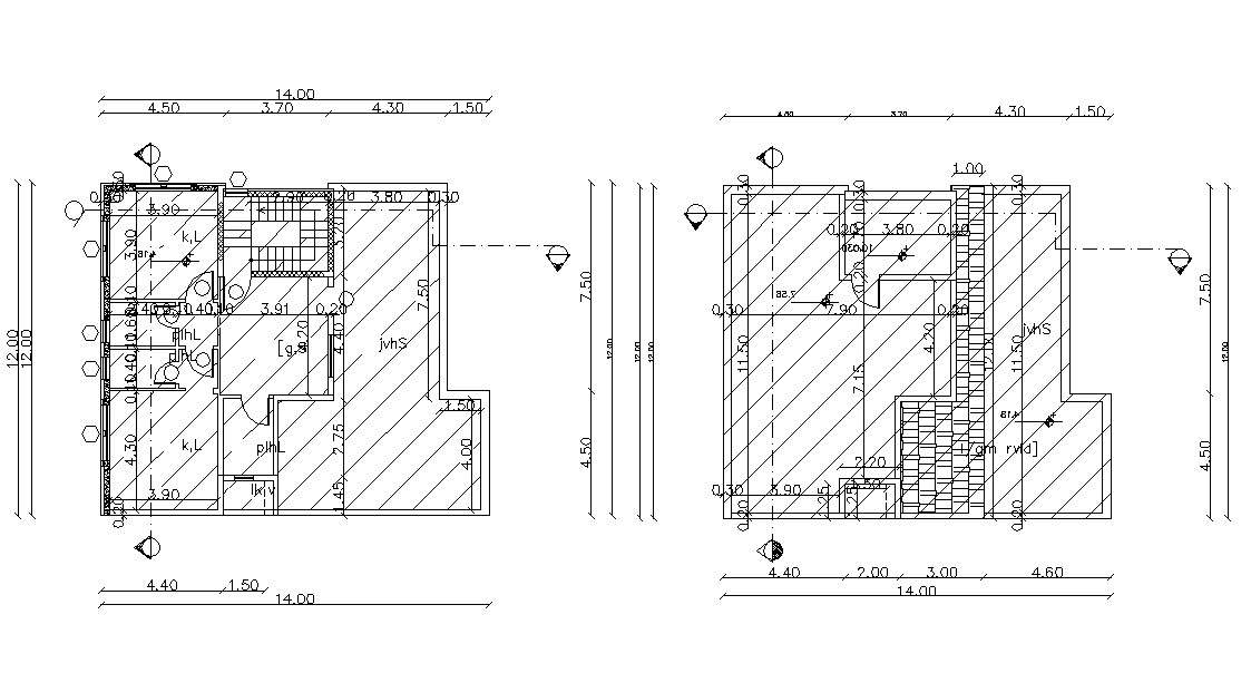  Bungalow  House  Floor  Plan  With Dimension CAD  File Cadbull