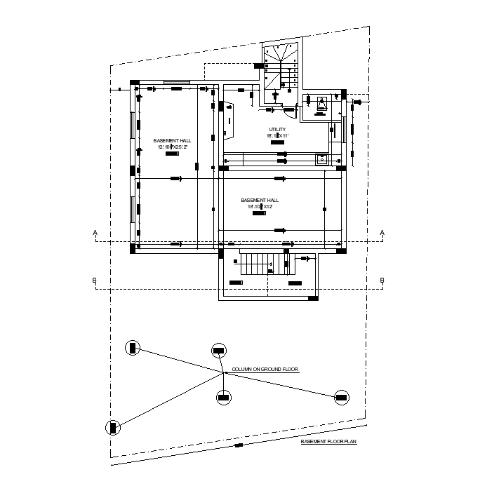 Bungalow floor plan detail drawing specified in this autocad file ...