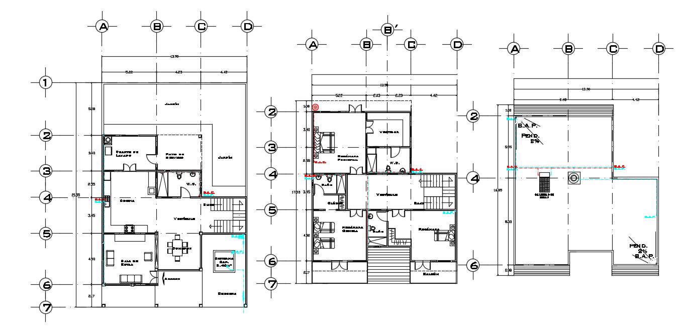 Bungalow floor plan detail specified in this AutoCAD file. Download ...