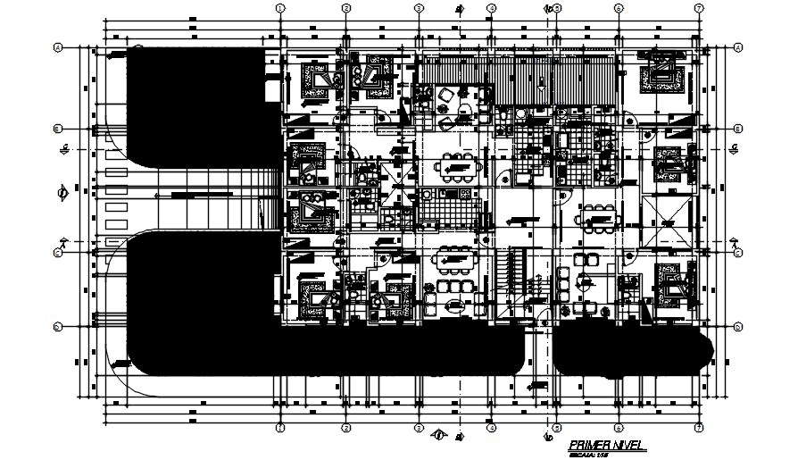 Bungalow floor plan drawing separated in this AutoCAD file. Download ...