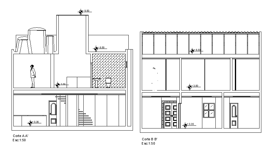 Bungalow section detail drawing described in this cad file. Download ...