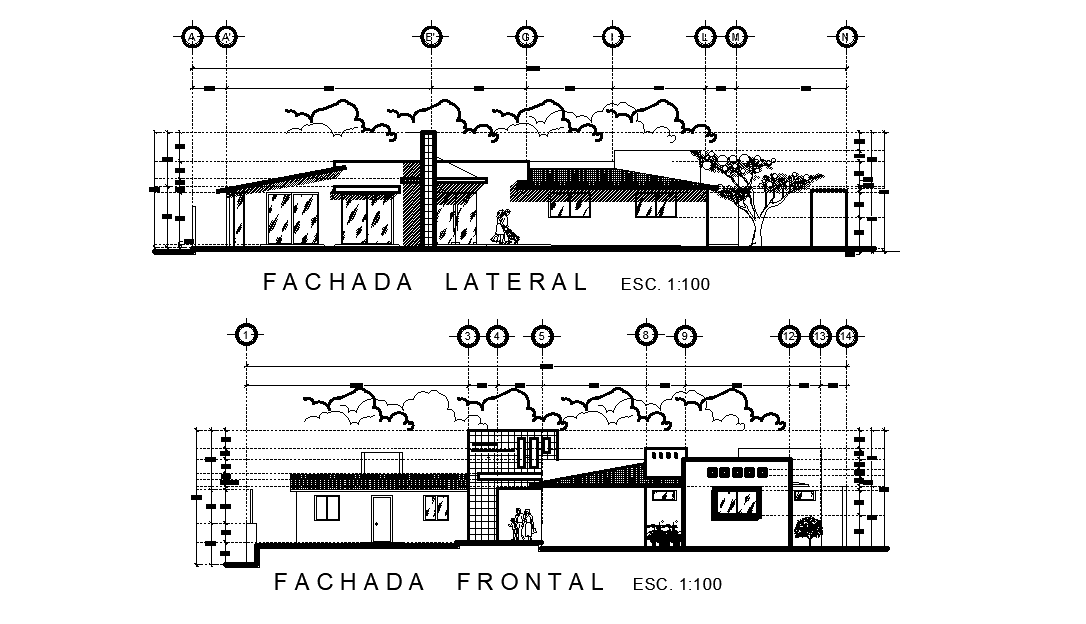 Bungalow section detail drawing presented in this cad drawing file ...