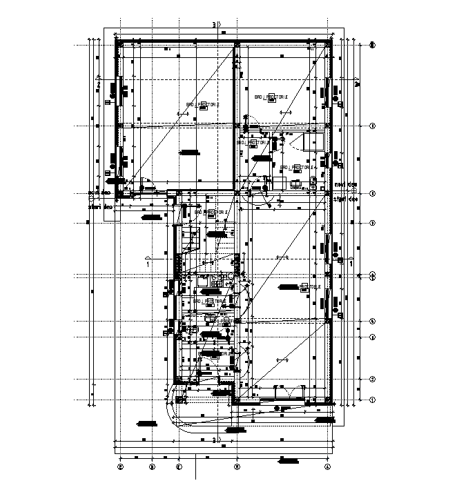 Bungalow working drawing detail presented in this AutoCAD file ...