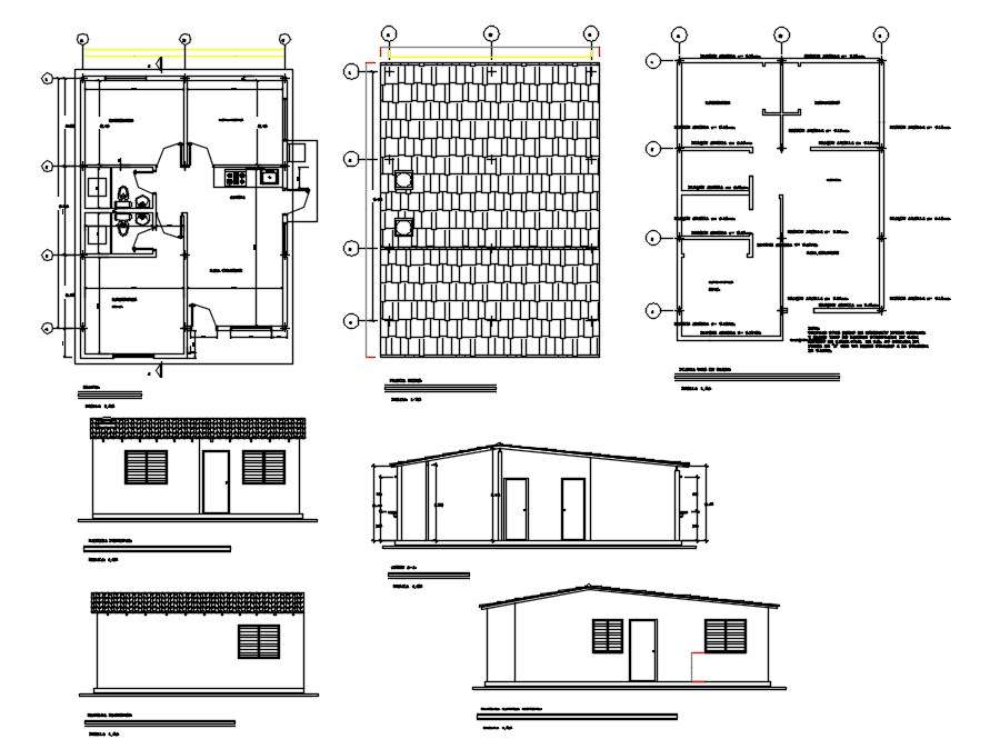 CAD House plan - Cadbull