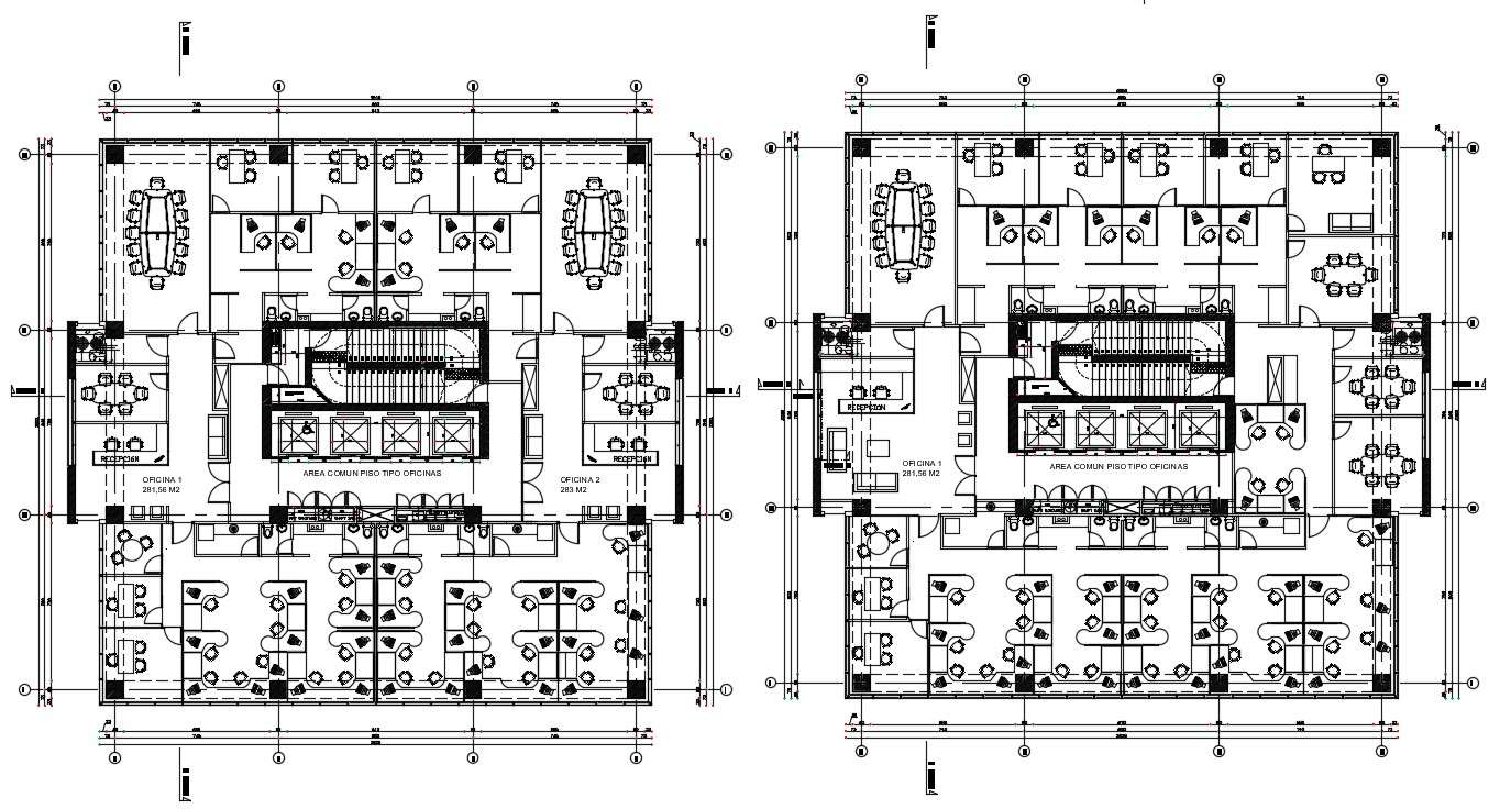 Cad Layout Plan Of Office Building Units Dwg Autocad File Cadbull